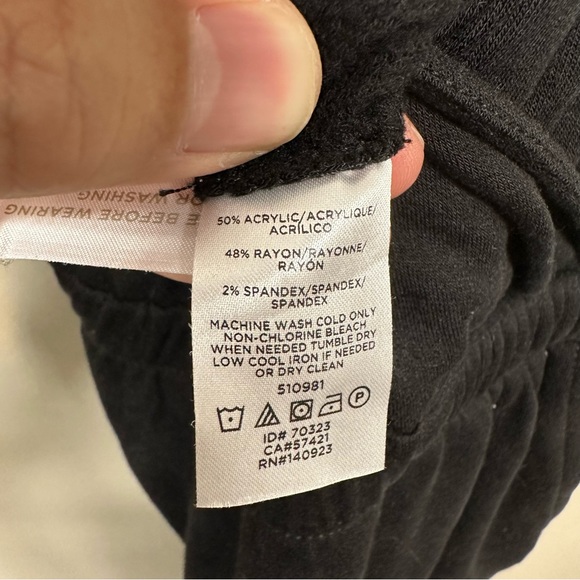 Lou & Grey Jumpsuit Womens XXS Signature soft Knit Crossover Long Sleeve Black - Picture 9 of 12